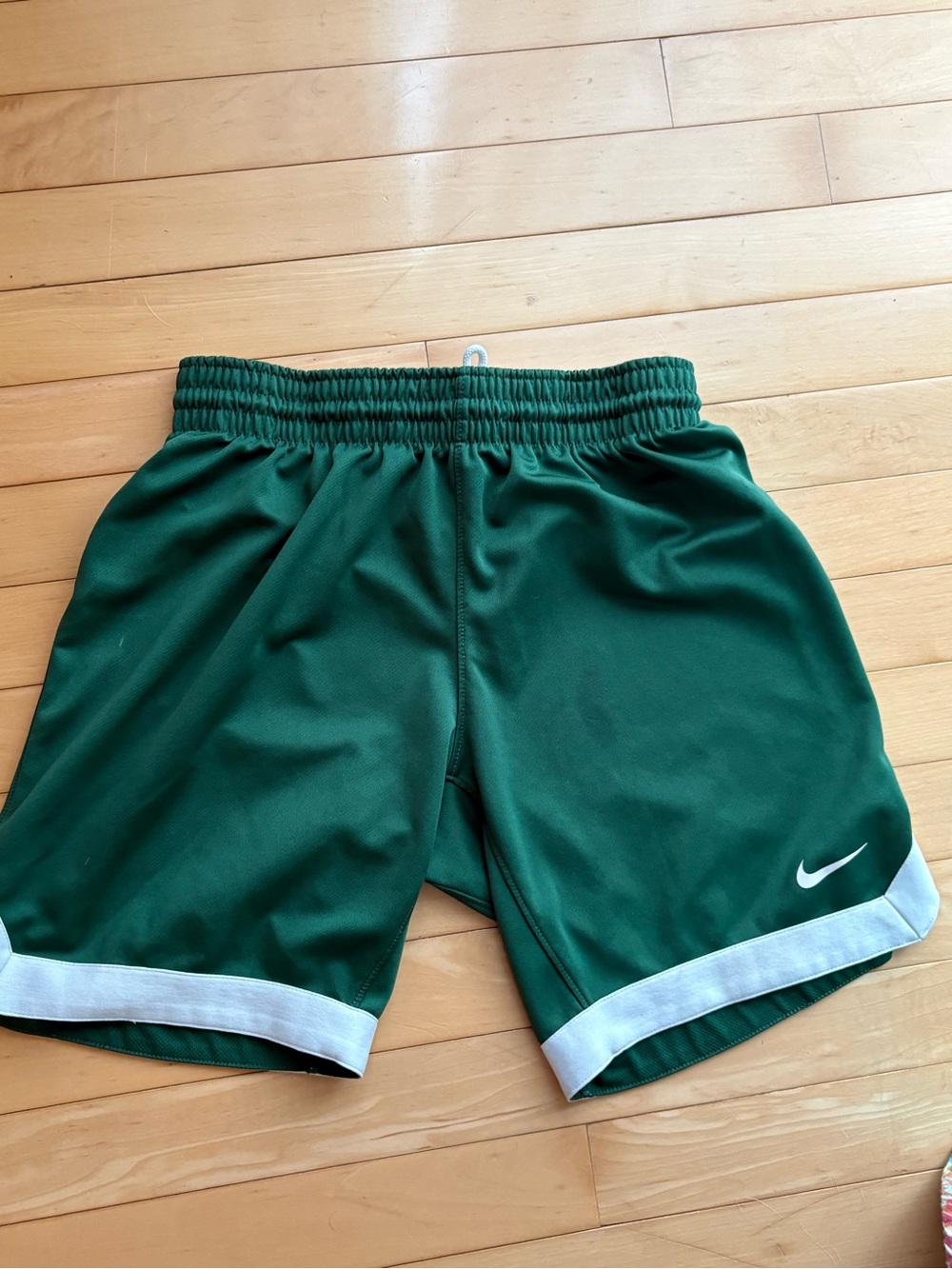 Nike Green White Dri-FIT Athletic Basketball Shorts